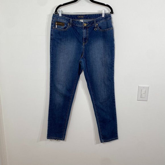 Cache Denim - Cache Denim Skinny Jeans with Zippers, Size 12